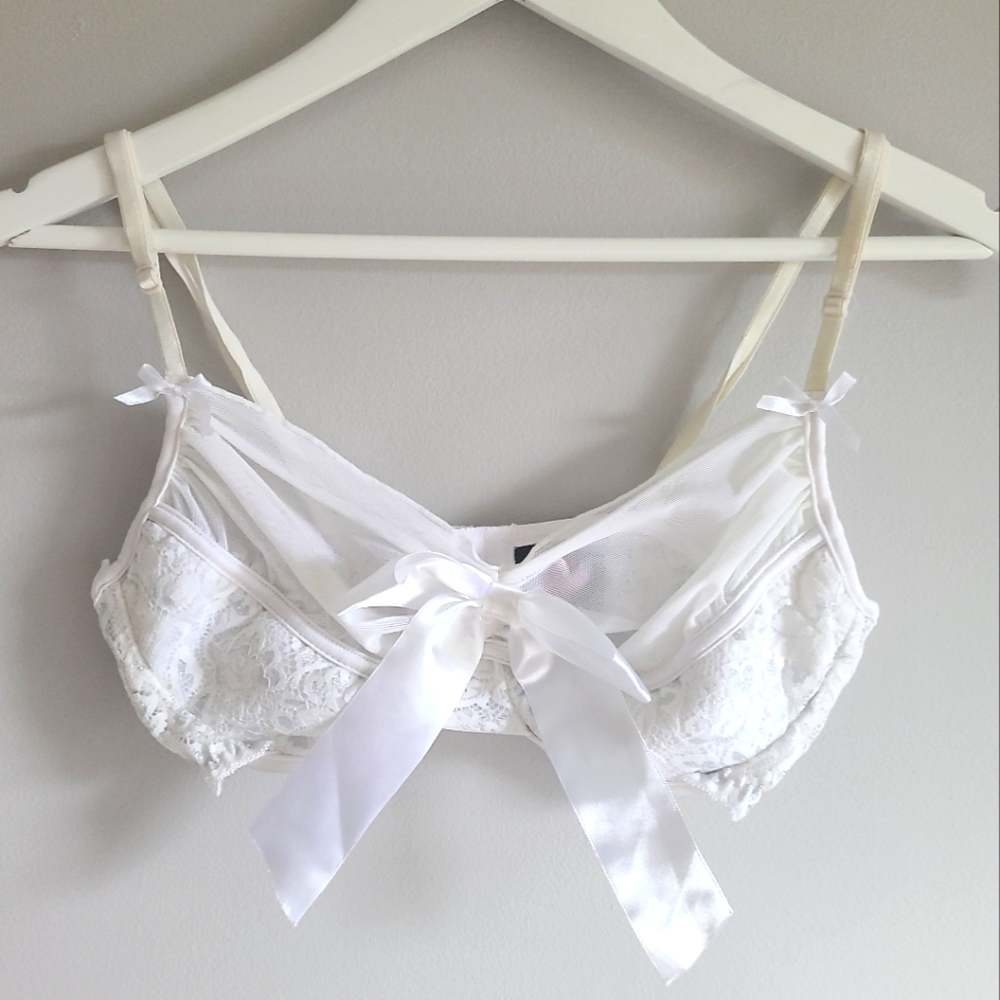 Coquette White Lingerie Bra